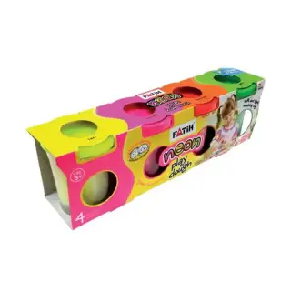 Plastilina usoara Modeling Dough Neon 4x100 g FATIH