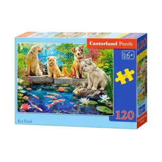 Puzzle 120 piese, Iazul cu pesti - Castorland