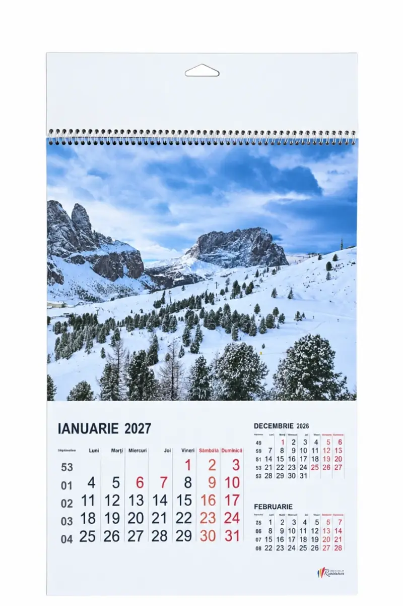 Calendar A3 policromie Natura - 12 coli 2027